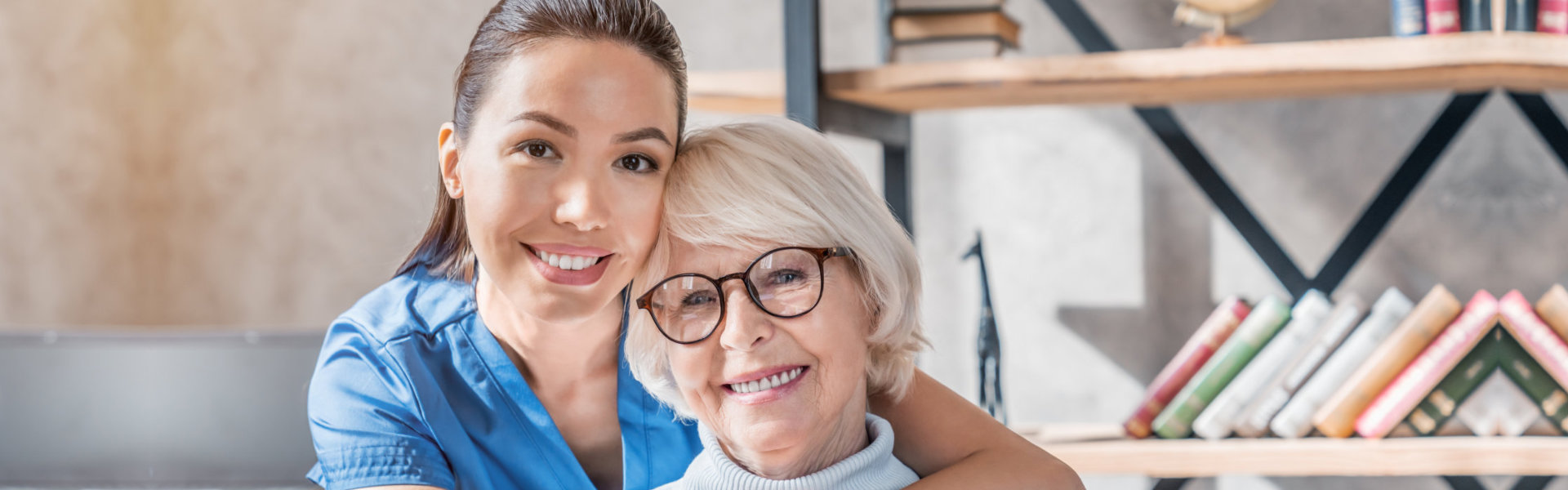 two women smiling